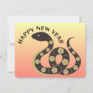 Année de la carte Snake Note et calendrier 2025