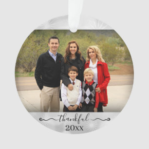 Année de la photo familiale Merci Bienheureux Noël