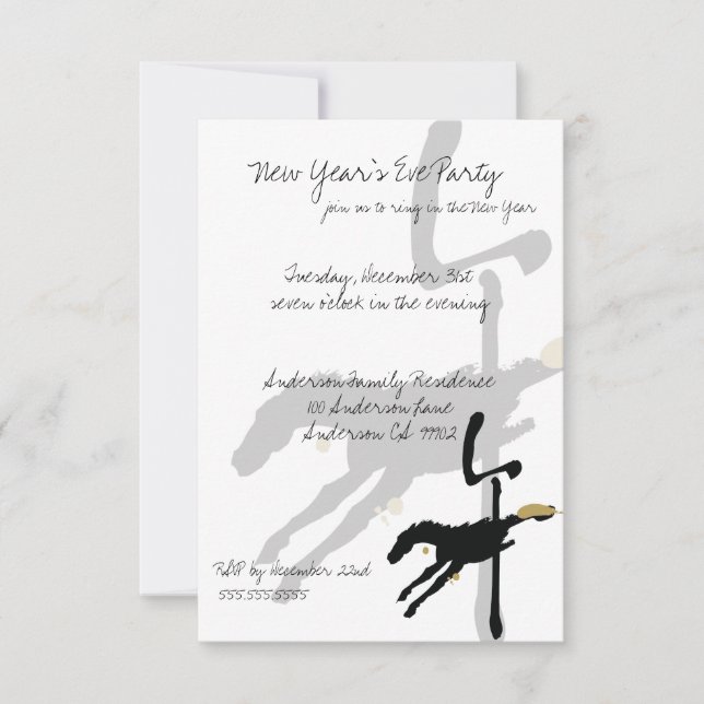 Année des invitations de partie de cheval (Devant)