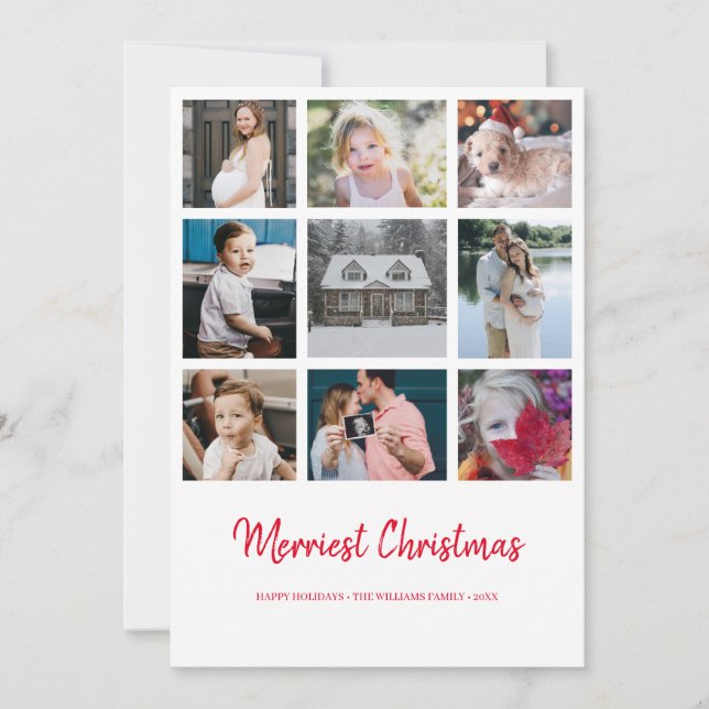 Année d'évaluation 9 Photo Joyeux Noël Carte (Devant)