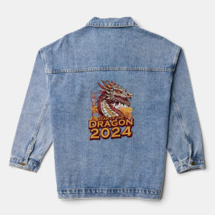 Année du dragon 2024 Vestes Denim féminin