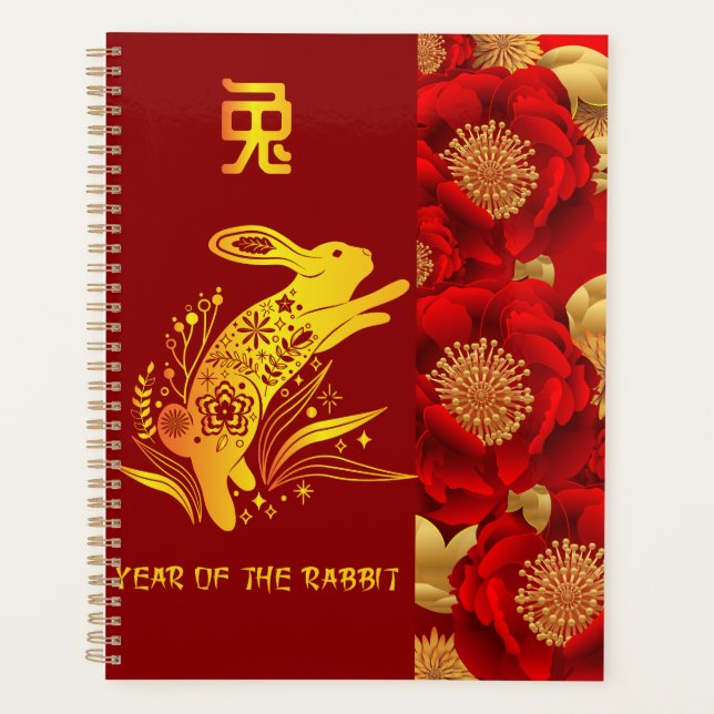 Année Du Lapin Chinois Zodiaque Lunaire Nouvel An (Devant)