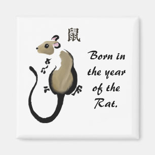 "Année du rat" Magnet asiatique Rat
