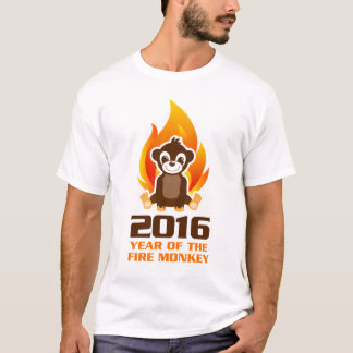 Année du T-shirt de singe du feu