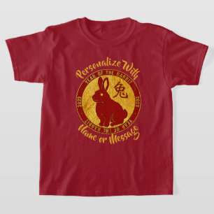 Année Du T-shirt D'Or Rabbit Faux