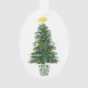 Année personnalisable d'arbre de Noël de symboles