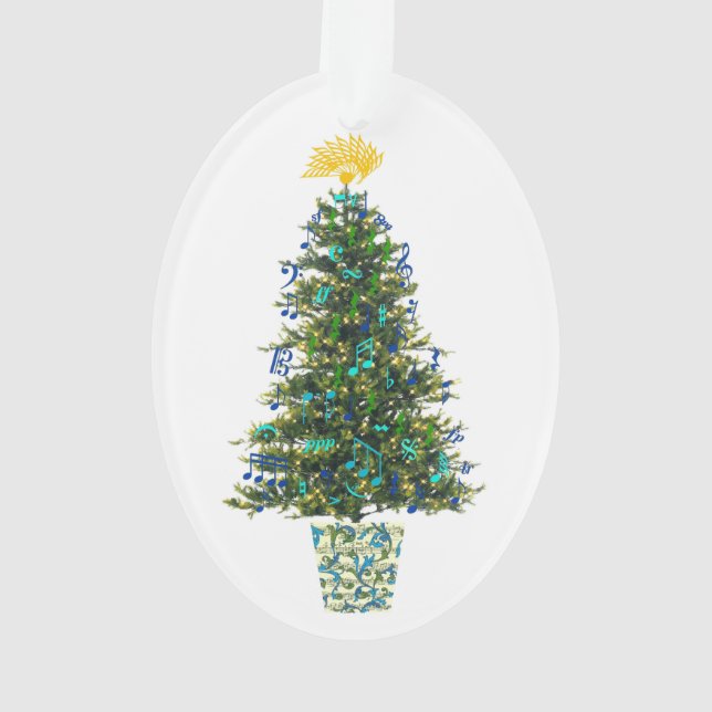 Année personnalisable d'arbre de Noël de symboles (dos)