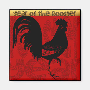 Année personnalisable du Rooster 2017 S Magnet 1