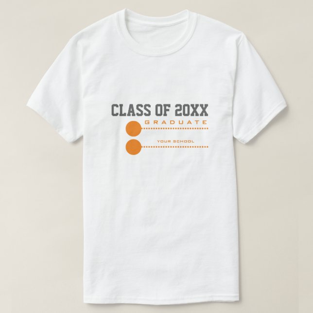 Année personnalisée | T-shirts de fin d'études (Design devant)