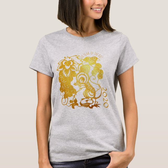 Année Rat Chinoise 2020 Grape Femmes G T-shirt (Devant)