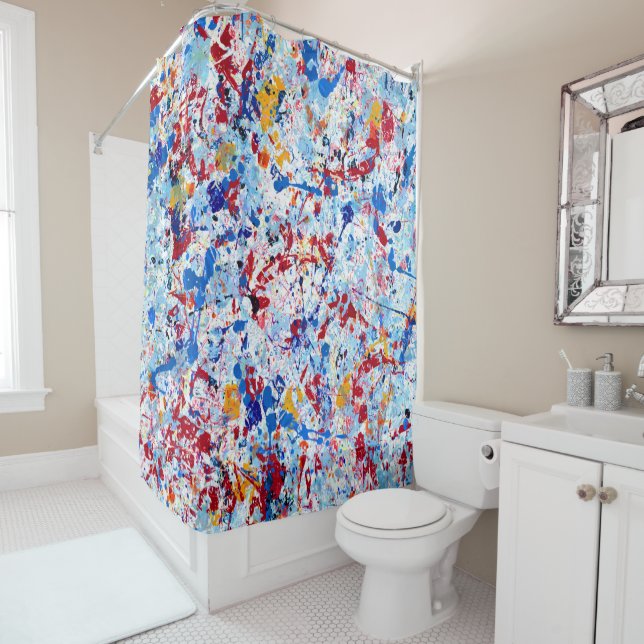 Annelisa No. 12 Abstract Shower Curtain (In Situ)