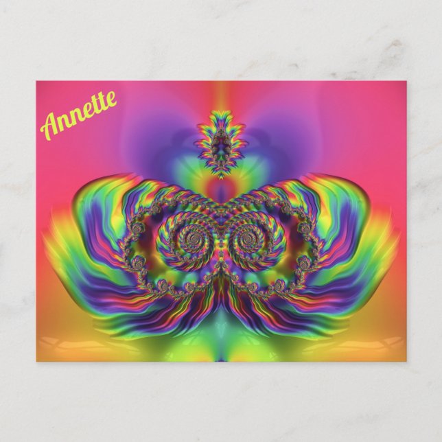 ANNETTE ~ 3D Design Pattern ~ Multi Colours  Postcard (Front)