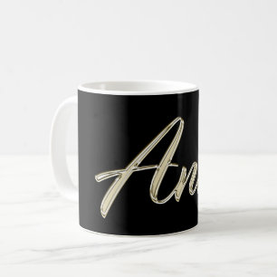 Anni white gold Handwriting Tasse Kaffeetasse Coffee Mug