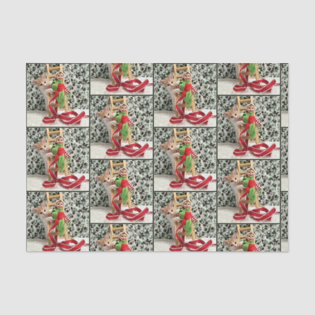 Annie and the Elf  - Cat / Kitten Tissue Paper (Front)
