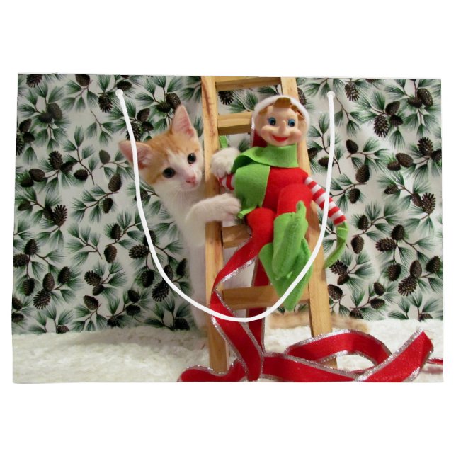 Annie and the Elf Christmas - Cat /Kitten Gift Bag (Back)