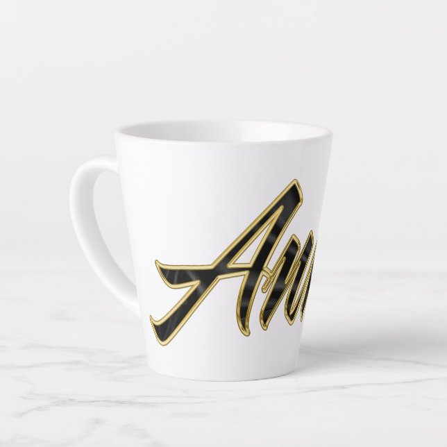 Annie black lettering Latte Tasse Mug (Left Angle)