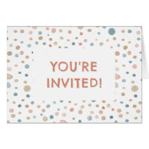 Annie Confetti Watercolor Dots Birthday Invite