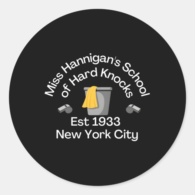 Annie Miss Hannigan'S School Classic Round Sticker (Front)