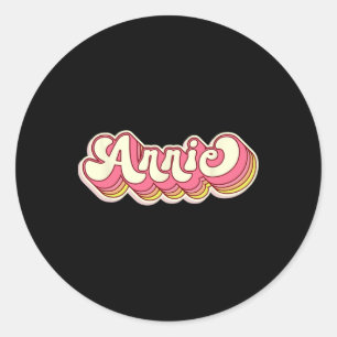 Annie Name Personalized First Name Surname  Classic Round Sticker