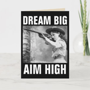 ANNIE OAKLEY AVEC ARME À FEU, CARTES DE SALUT D'AN