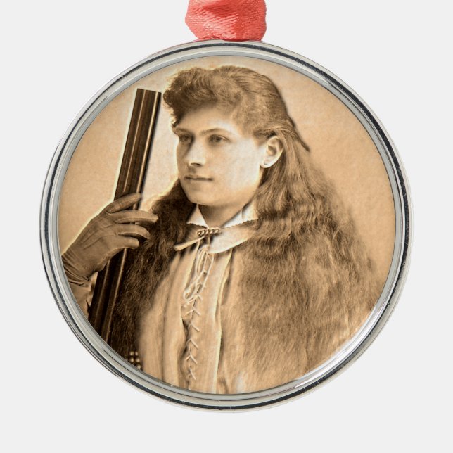 Annie Oakley Portrait Metal Ornament (Front)