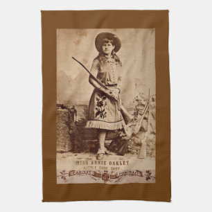 Annie Oakley Sepia Kitchen Towel