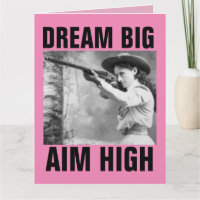 ANNIE OAKLEY WITH GUN, BIRTHDAY COWGIRL CARDS