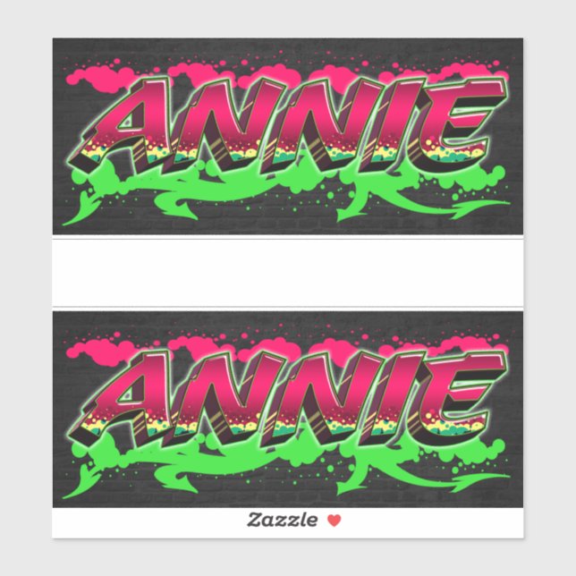 Annie Prénom Graffiti Autocollants (Feuille)