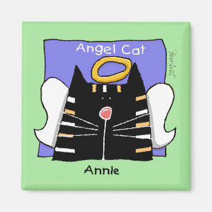 Annie tabby cat angel magnet