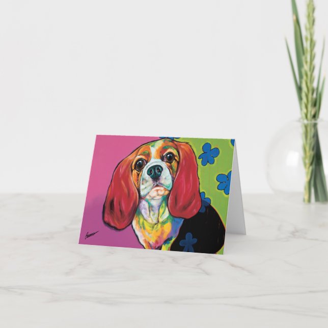 Annie the Therapy Dog Note Card by Ron Burns (Front)