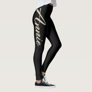 Annie white Handwriting Hose Leggings