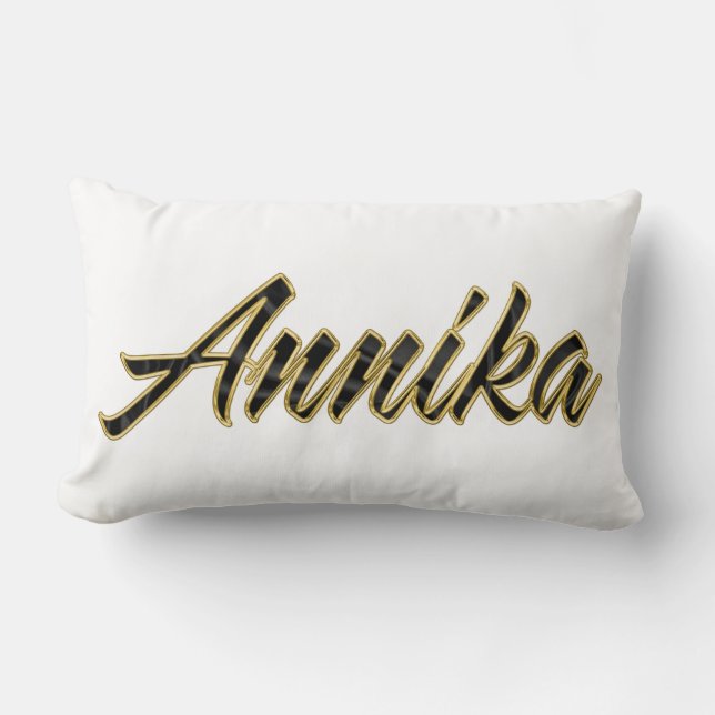Annika Black Lettering Oreillers (Recto)
