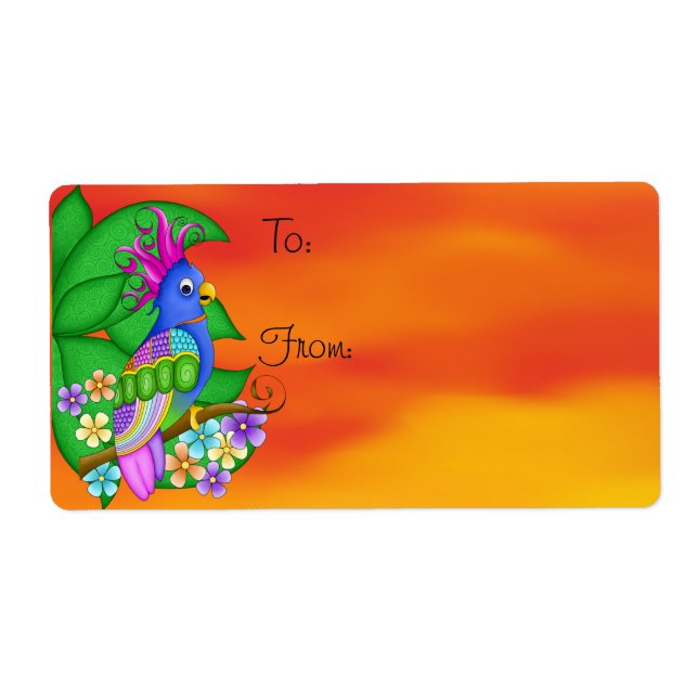 Annika Tropical Bird Cadeau Étiquettes de balise (Devant)