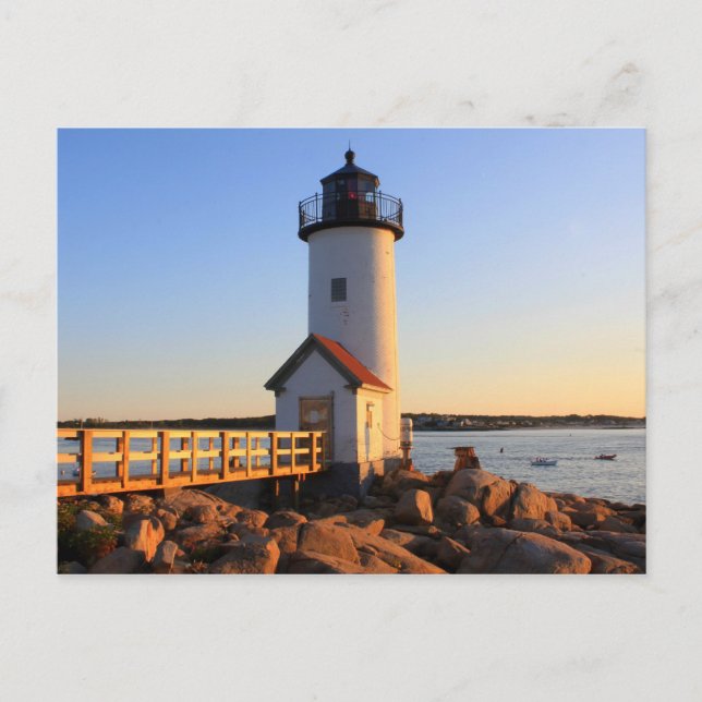 Annisquam Lighthouse Gloucester Cape Ann Postcard (Front)