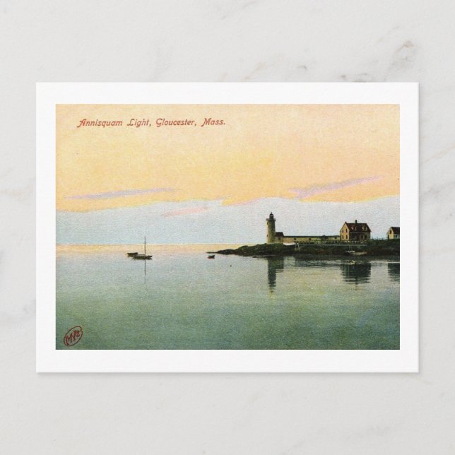 Annisquam Lighthouse, Gloucester, MA Vintage Postcard (Front)