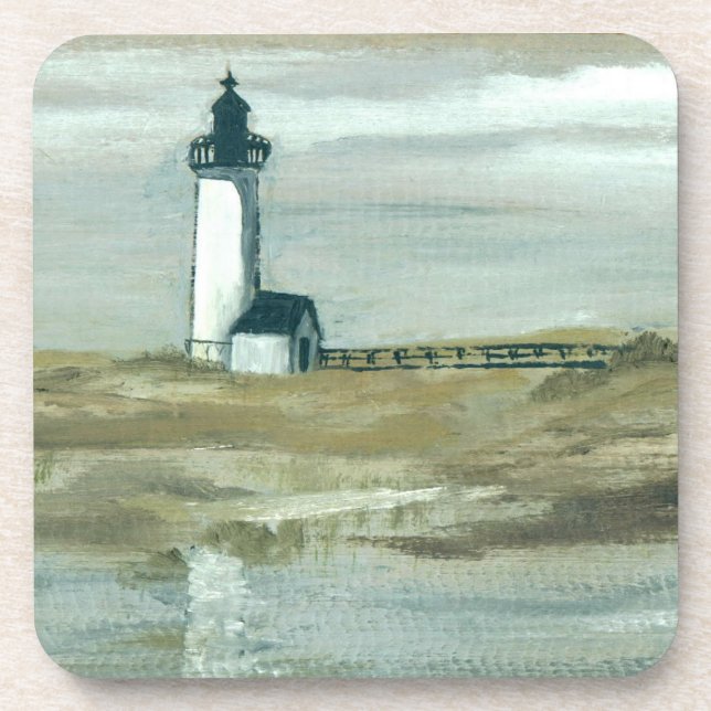 Annisquam Lighthouse Painting Coaster (Front)