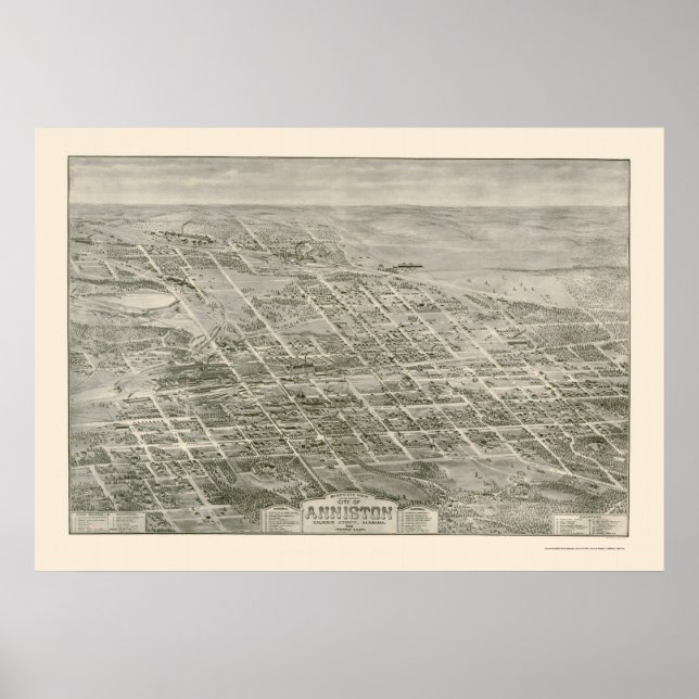 Anniston, AL Panoramic Map - 1903 Poster (Front)
