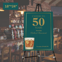 Anniversaire 50 ans Homme Classique Sarcelle Or Ch
