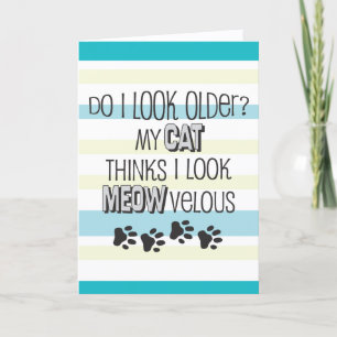 Anniversaire amusant - Carte CAT Slogan