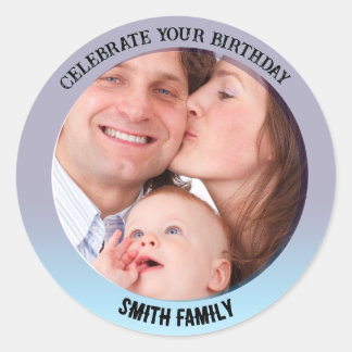 Anniversaire Bash : Sticker rond de fête