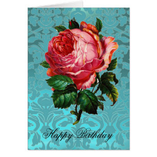 Anniversaire BLEU de DAMASSÉ de BEL de ROSE AQUA