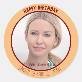 Anniversaire Bliss : Round Happy Birthday Sticker