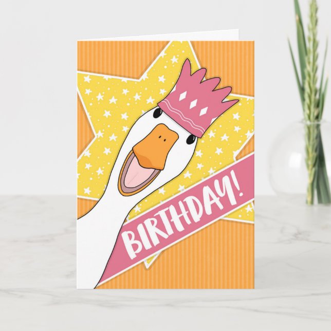 Anniversaire Bonne Carte de vacances Canard (Devant)