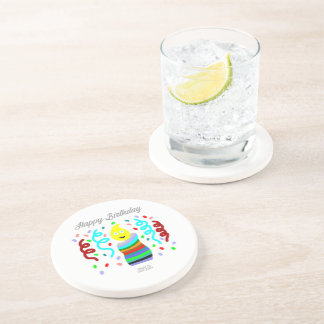 Anniversaire Bougies Salutations Dessous de verre 