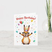 "Anniversaire chanceux !" Carte d'anniversaire Cut