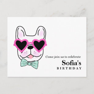 anniversaire chien chiot invitation par carte post