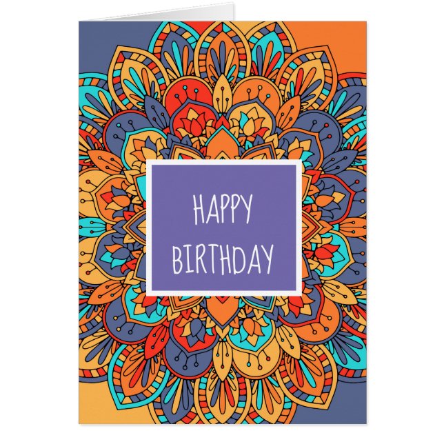 Anniversaire coloré du Mandala marocain (Devant)