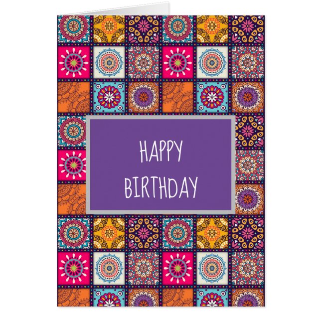 Anniversaire coloré du Mandala marocain (Devant)