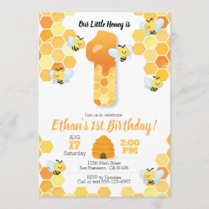 Anniversaire d'abeilles, invitation d'abeilles pou