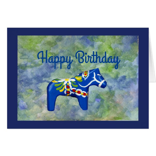 Anniversaire Dala Horse (Devant horizontal)